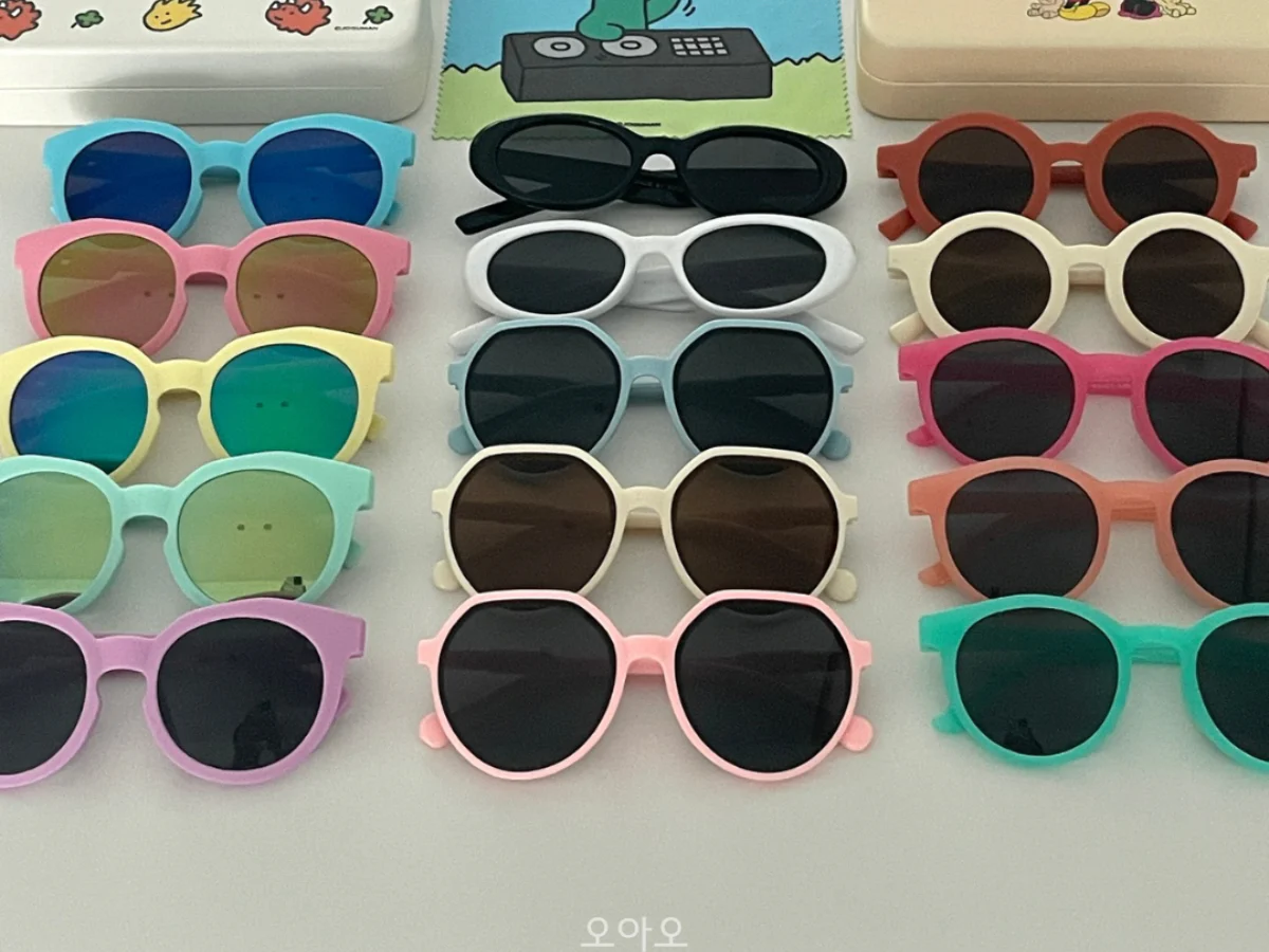 에끌 자외선차단 유아 선글라스/케이스/안경닦이
