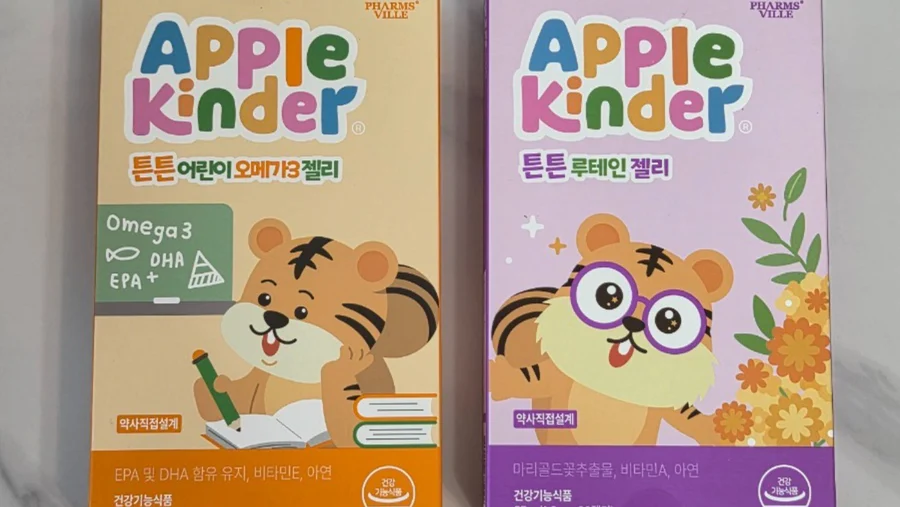 팜스빌 애플킨더 어린이 오메가3젤리 & 루테인젤리