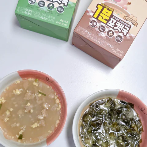 우아한 아기김 +유기농 보리차+1분 포켓국