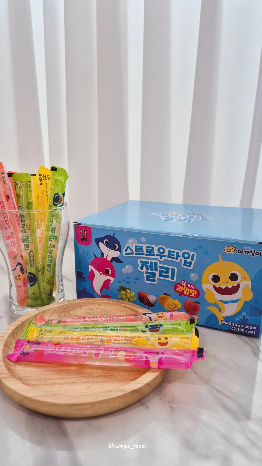 우리아이 캐릭터 간식, 아기상어 스트로우 젤리