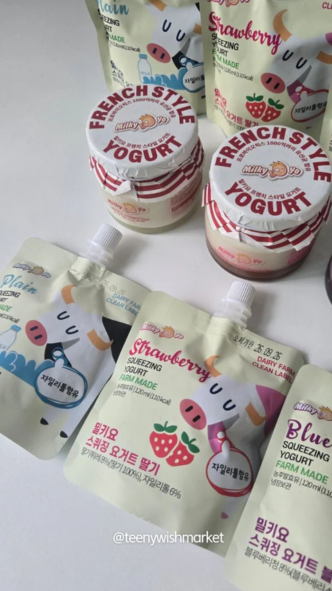 [밀키요]스퀴징요거트 120ml ,보틀&콩포트 130g