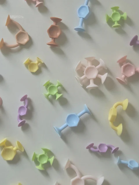 붙였다 떼었다 킨즈 오징어블럭 107pcs