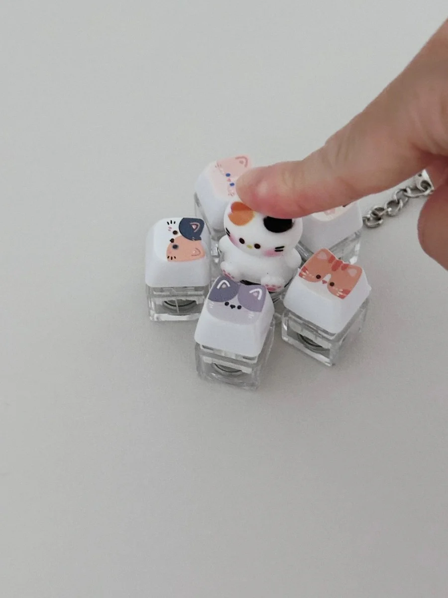 냥이 스피너 키캡 키링