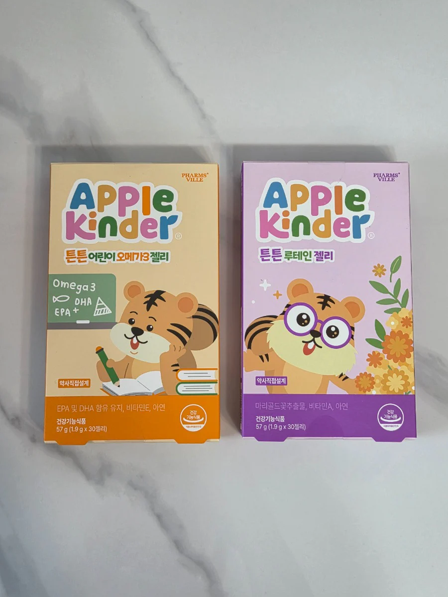 팜스빌 애플킨더 어린이 오메가3젤리 & 루테인젤리