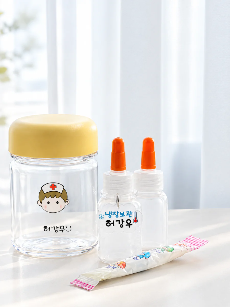 약보관은 위생적으로‼약병케이스+약병이름표