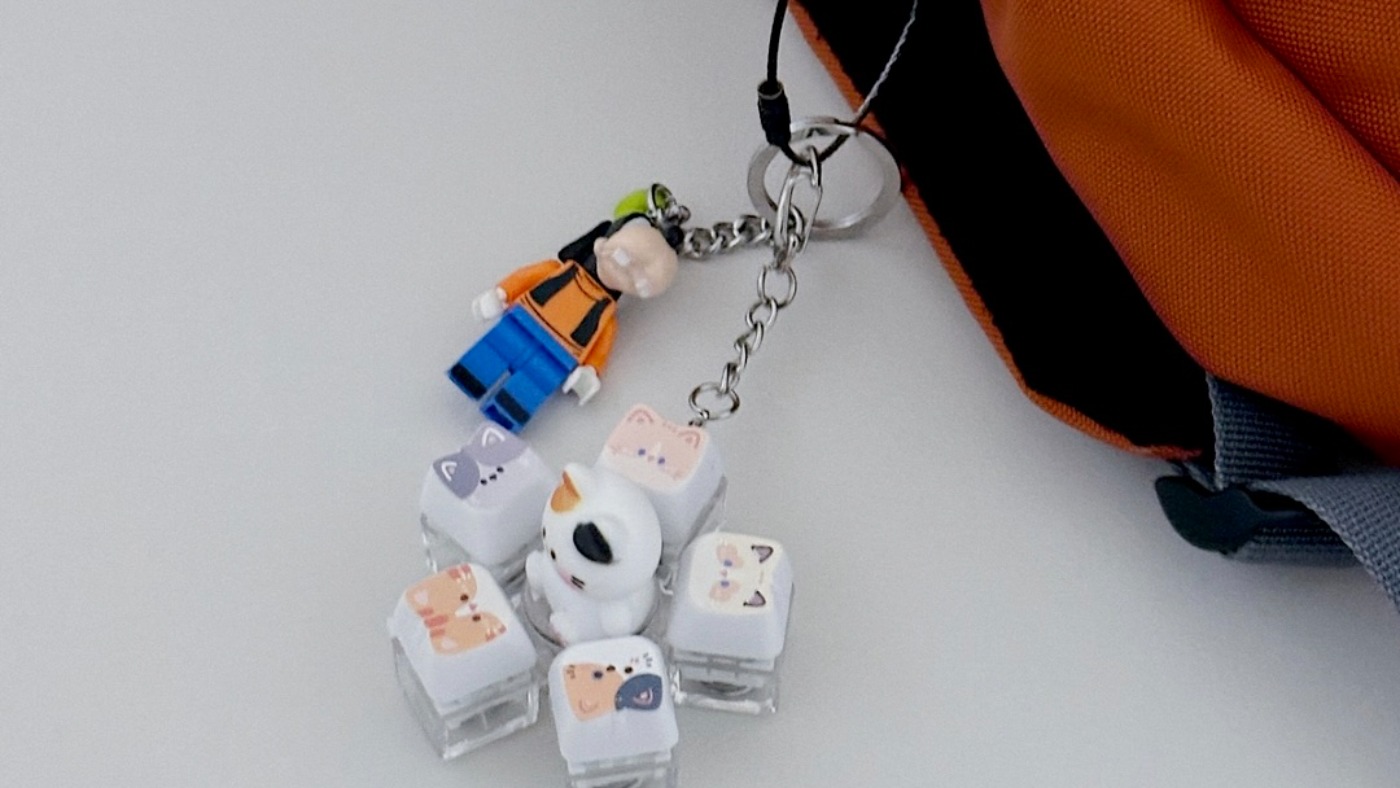 냥이 스피너 키캡 키링