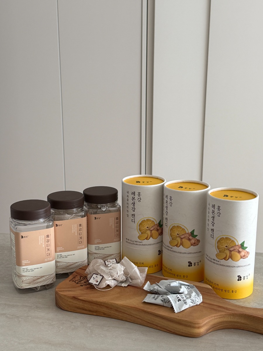 찌고 말려 더 특별한 프리미엄 생강, 홍강차 + 홍강캔디